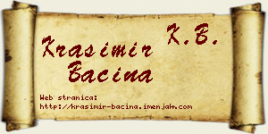 Krasimir Baćina vizit kartica